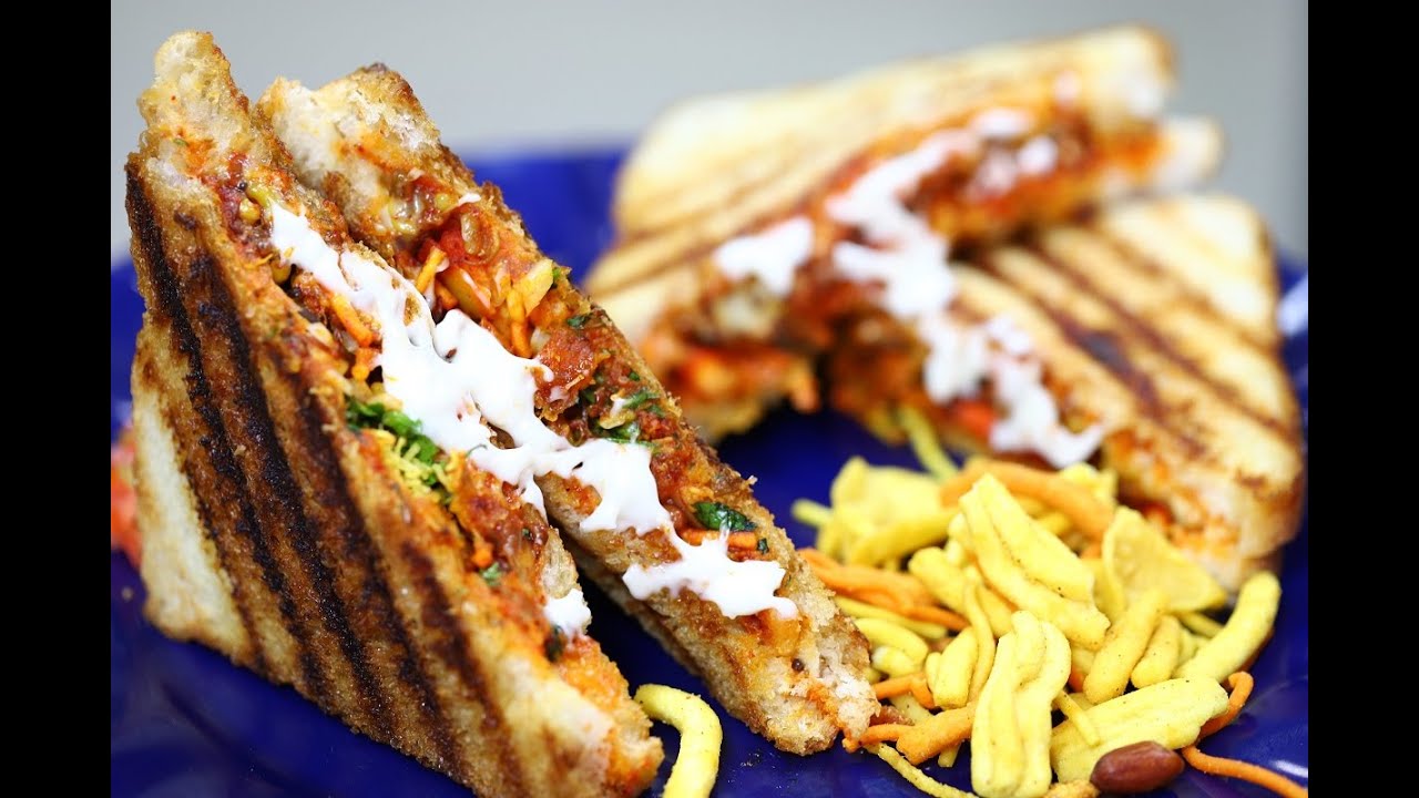 Cheesy and Crispy Misal Sandwitch | मिसळ सँडविच | Street Food Recipe | Sprouts Sandwich | Madhura Cheesy and Crispy Misal Sandwitch | मिसळ सँडविच | Street Food Recipe | Sprouts Sandwich | Madhura