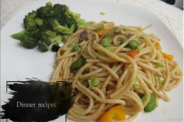 Dinner recipes || veg Noodles || chilli garlic Noodles || Broccoli garlic stir Fry
