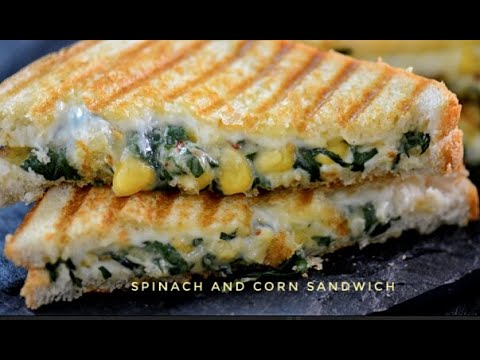 Spinach And Corn Sandwich Recipe | Spinach And Cheese Corn Sandwich | Sandwich Recipe – Reena Ki Ras Spinach And Corn Sandwich Recipe | Spinach And Cheese Corn Sandwich | Sandwich Recipe - Reena Ki Ras
