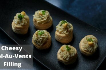 Vol Au Vent Filling Recipe - Easy Vegetarian Party Snack Recipe | Corn & Cheese Filling