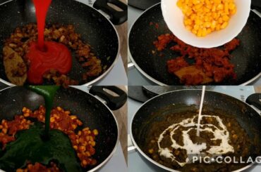 Mix spinach in corn and wait for 2 minutes | Healthy recipe | Green vegetables recipe