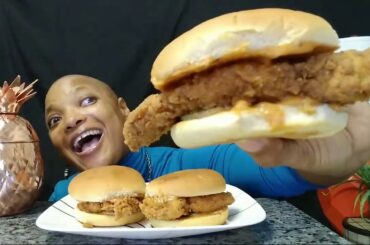 Bloveslife $10 Mukbang Challenge | Making The Popeye's Chicken Sandwich