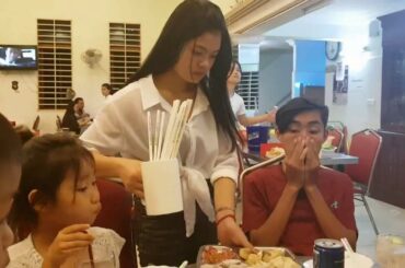 Family Dinner Outside - Eating Grilled Beef And Soup - Healthy Dinner Ever