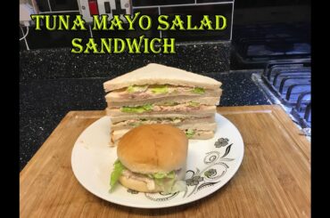 Tuna Mayo Salad Sandwich Easy Recipe Very Healthy Snack pack lunch for the kids or work