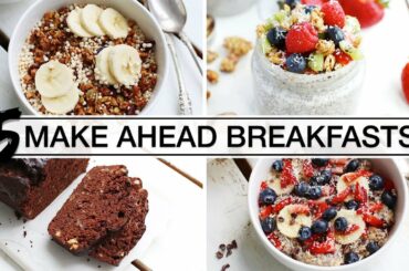 5 Healthy Make-Ahead Breakfasts | EASY + VEGAN