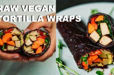 Vegan Tortilla Wrap Healthy Snack Recipe (Gluten Free & Raw)