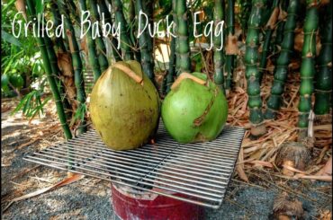 Grilled Baby Duck Egg with Coconut Water/Healthy Natural Recipe
