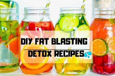 DIY DETOX BELLY FAT BURNERS !🔥 4 Detox Water Recipes for Weight Loss, Clear Skin & Energy !!