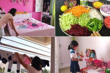 Vlog #146: Aaj Ghar Cleaning Ke Sath  Kriti Ke Liye Create Kiya Ek Surprise || Healthy Salad Recipe