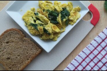 Quick Keto Breakfast recipe | Spinach scrambled egg | By Kiran's Food Cabin