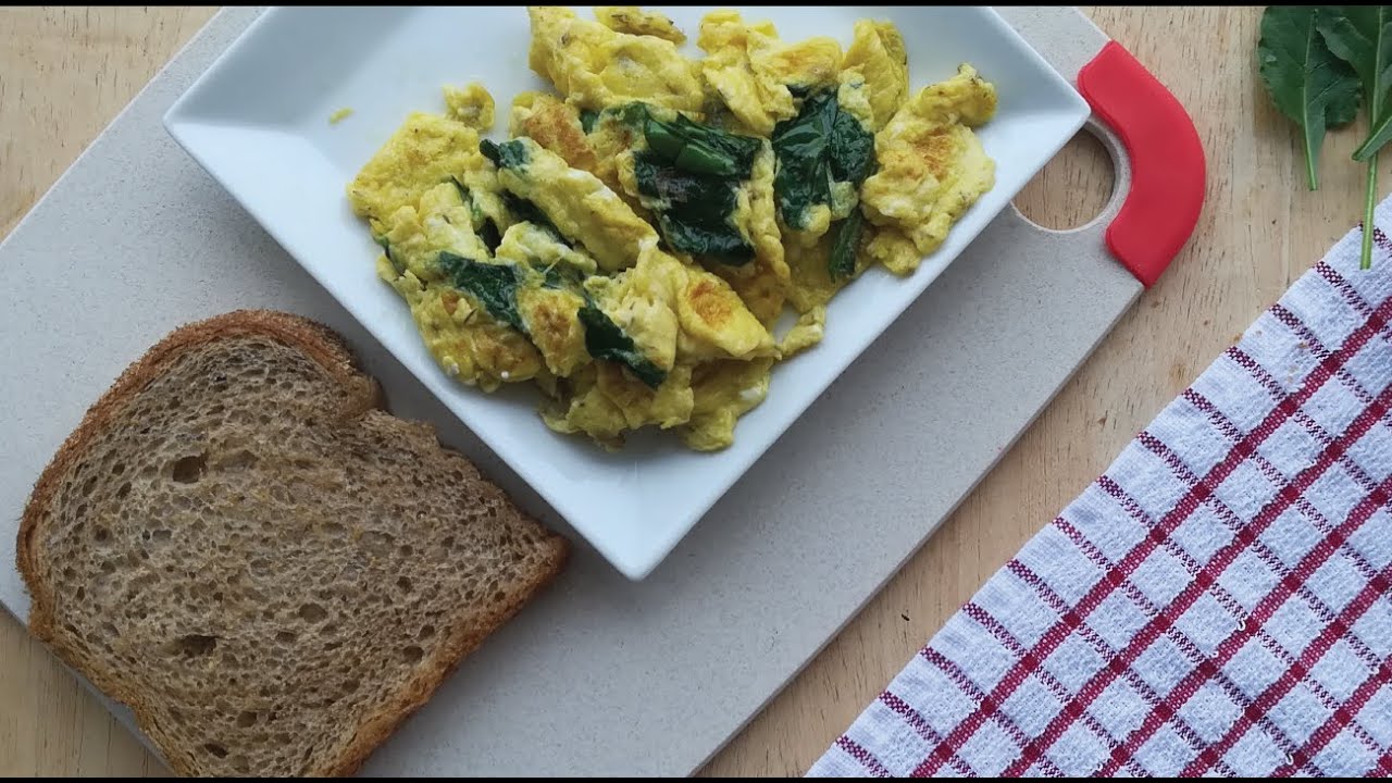 Quick Keto Breakfast recipe | Spinach scrambled egg | By Kiran's Food Cabin Quick Keto Breakfast recipe | Spinach scrambled egg | By Kiran's Food Cabin