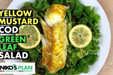 MUSTARD COD WITH GREEN LEAF SALAD | 20 min | HEALTHY LUNCH / DINNER RECIPES