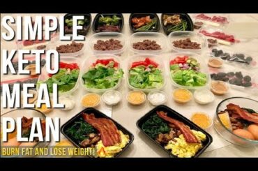 Simple Keto Meal Plan For The Week  - Burn Fat and Lose Weight