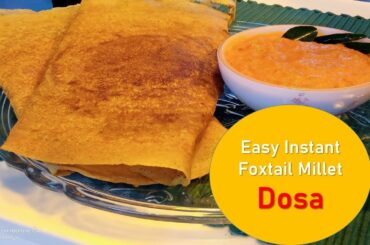 Easy Instant Foxtail Millet Dosa | Healthy Breakfast Recipe | Kerala Cooking #60