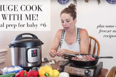 Meal Prep with me baby #6 | HEALTHY FREEZER MEALS