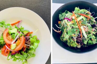 2 easy healthy salad recipes | mixed leaves salad recipe