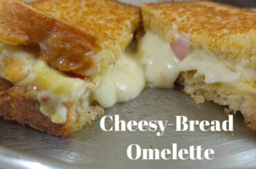 Cheesy Bread Omelette...!!!  A perfect breakfast recipe.
