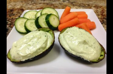 Creamy Avocado Greek Yogurt Dip Recipe - HASfit Healthy Dips - Greek Yogurt Recipes