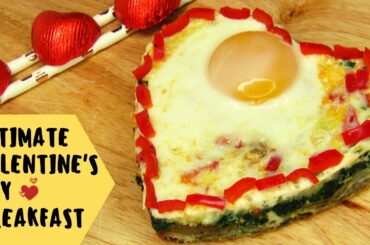 Ultimate Valentine day Hash Brown Breakfast | Healthy breakfast with layers of veggies and proteins