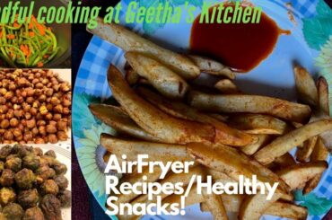Airfryer|Healthy Roasted Chickpeas|Beans Carrot Fry|French Fries|Brussel Sprout Fry| Oven|Vegan|#102