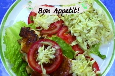 Crispy Chicken with Salad. Simple recipes. Funny videos. How To Cook . Healthy Breakfast Ideas