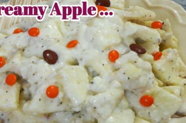 Creamy Apple/tasty apple Salad /healthy creamy apple recipe/make in 2 minutes....