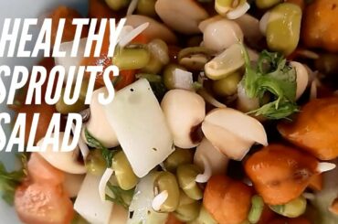 How to make Healthy Mix Sprouts Salad  at  HOME in 5 Min (HINDI)