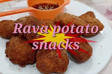 Rava Potato snacks |suji potato evening snacks recipe | Easy and healthy snacks recipe