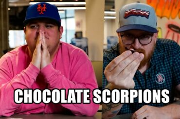 Barstool Sports Snacks on Scorpions Dipped in Chocolate