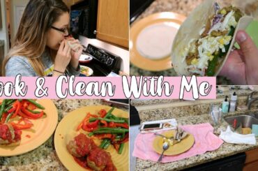 COOK & CLEAN WITH ME | Super Easy & Healthy Meals Ft. Home Chef | Extreme Cleaning Motivation