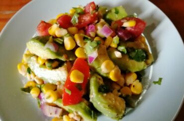 Avocado Corn Salad (with easy salad dressing)