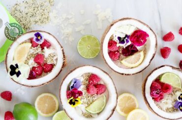 Hemp Heart Coconut Smoothie Bowls - Easy & Healthy Breakfast Recipe