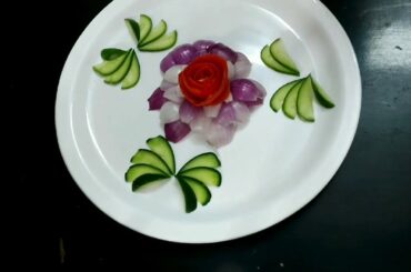 Beautiful and easy salad decorations ideas ||how to make |vegetable salad decoration
