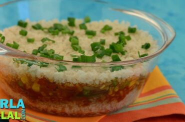 Jalfrazie Layered Brown Rice (zero Oil, Low Calorie and Diabetic) by Tarla Dalal