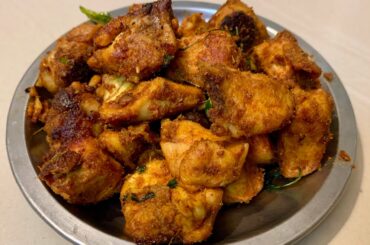 Oil Free Chicken Fry Recipe - Easy to Make Healthy Zero Oil Tasty Chicken Roast