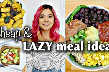 My Go-To CHEAP & LAZY VEGAN MEAL IDEAS (breakfast, lunch, dinner)
