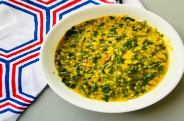 Dal palak with Masoor dal |Healthy low fat Red lentil recipes |Easy Spinach Dahl soup |पालक दाल