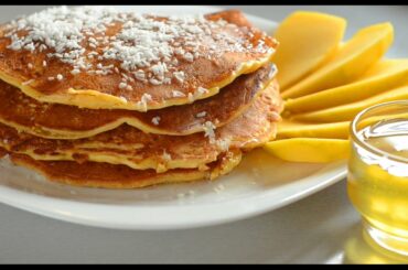 Vegan Coconut Carrot Pancakes (Gluten-free, Dairy-Free and Eggless) - Healthy Breakfast Recipe