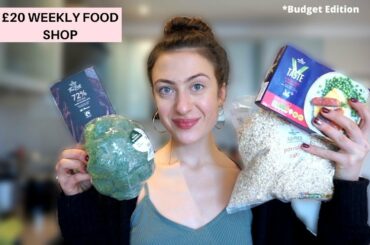 £20 BUDGET WEEKLY FOOD SHOP (Vegan & Healthy) + Meal Ideas 🥪🥦