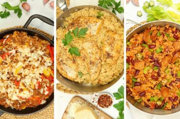 3 Delicious Rice Skillets | Easy One Dish Dinner Recipes