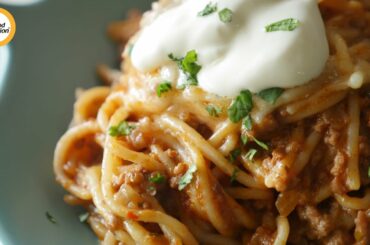 Cheesy Taco Spaghetti Recipe By Food Fusion