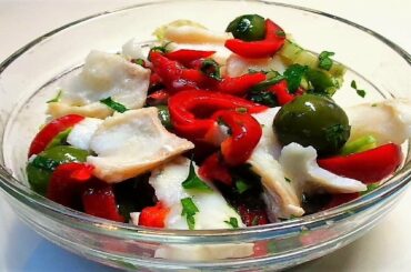 Salad recipe. Traditional Italian FISH SALAD | Insalata di Baccalà #fishrecipe