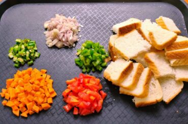 Bread chilly Recipe | Kids Breakfast Recipe | Chinese Starter Recipe | Chilli Bread