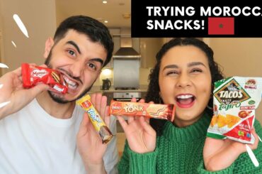 Husband Tries Moroccan Snacks For The First Time || Taste Test