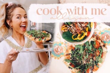 COOK WITH ME | Tomato, Mozzarella & Arugula Naan Bread Pizza! ✨