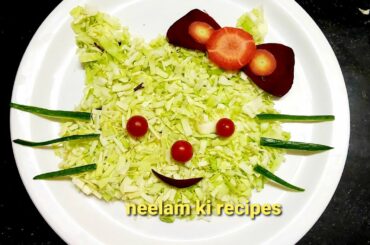 How to make kitti decorations  ideas by neelam ki recipes ||salad recipe for school students