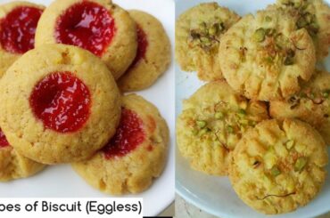 Two Types Of Biscuits Without Oven | Easy Homemade Biscuits | Biscuit Making | Butter Cookies Recipe