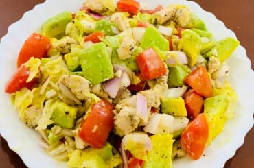 Avocado Chicken Salad || അവകാഡോ ചിക്കൻ സാലഡ് || Healthy Salad Recipe || DELICIOUS RECIPES