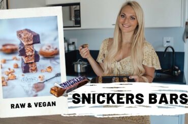 Healthy Raw Vegan Snickers Bars