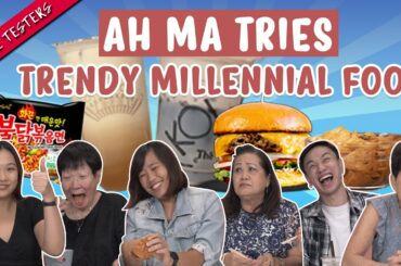 Ah Ma Tries Trendy Millennial Snacks | Taste Testers | EP 112